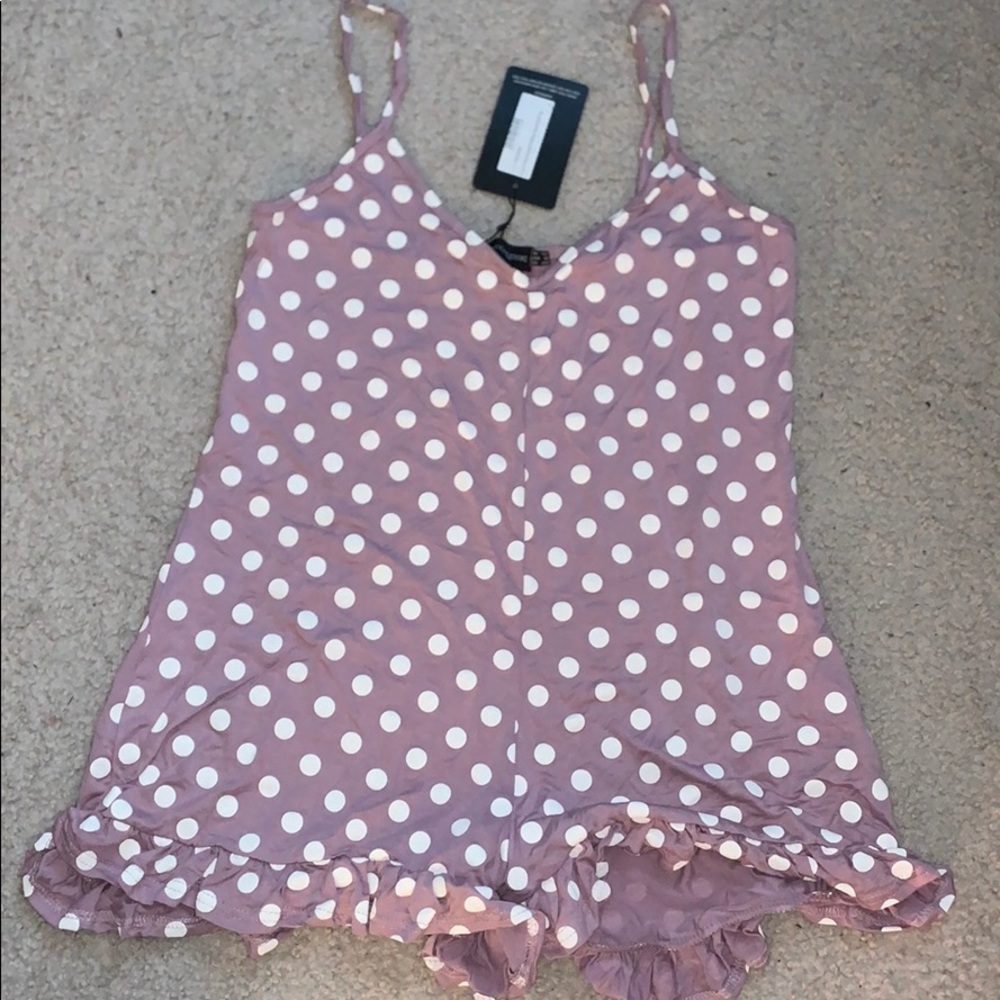 PRETTY LITTLE THING POLKA DOT PLAYSUIT/ROMPER